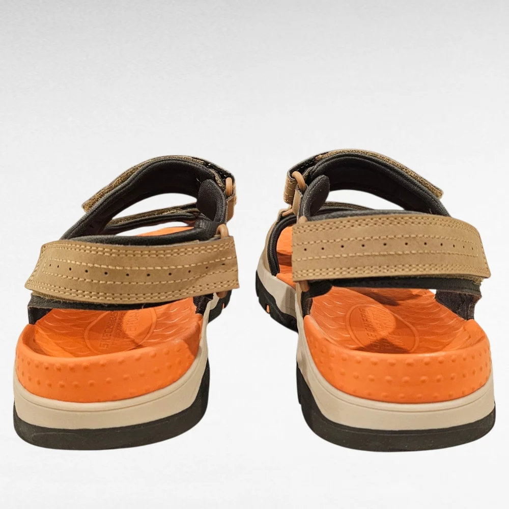 Skechers Men's Tresmen Garo Sandals Relaxed Fit Luxe Foam 204105 Tan Size 13